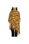 Écharpe à imprimé tigre drôle pour hommes et femmes, écharpes douces chaudes, châle Pashmina enveloppant un long châle chaud 
