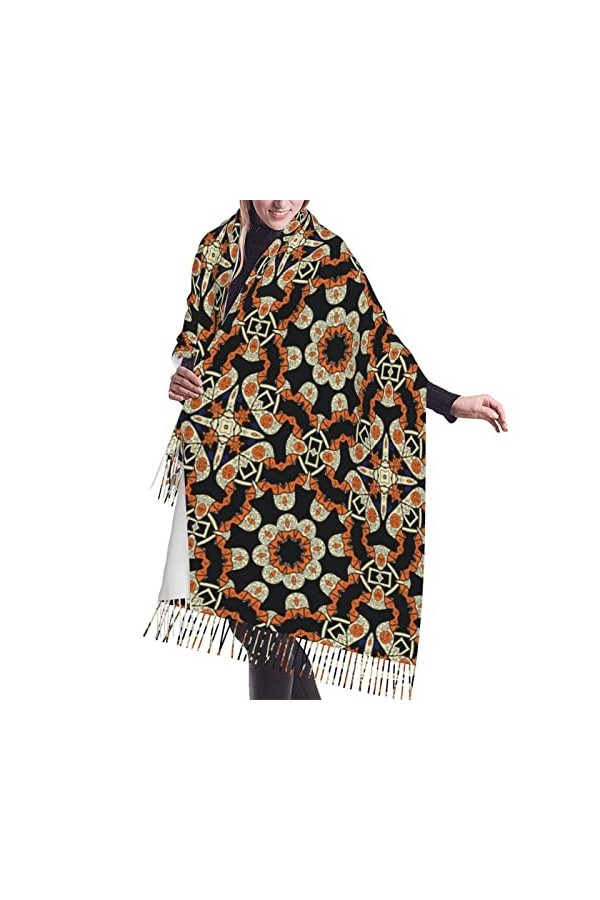 Chauves-souris, lunes, crânes et arbres écharpe hommes femmes écharpes douces chaudes, châle Pashmina enveloppes long châle c