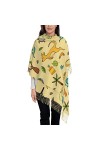 Tournesol Floral Motif Automne Floral Tournesols, Champignons, Oiseaux Automne Châles Mans Femmes Chaud Softscarfs, Pashmina 