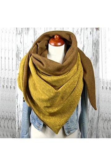 SJYM Mode Femmes Soild Dot Impression Bouton Doux Wrap Casual Chaud Écharpes Châles Écharpe Femmes Écharpe, U, Taille Unique