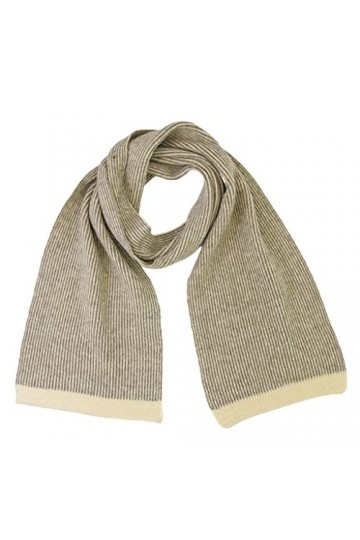 Frotox Écharpe tricotée pour femme, cache-cou, écharpe rayée, légère et décontractée, châles et châles pashmina, kaki, 165*25