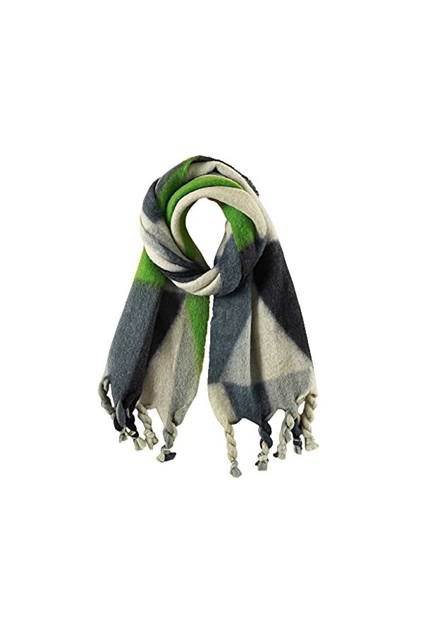 Frotox Écharpe rayée en forme de grille de diamant pour femme - Légère et chaude - Pour lhiver - Cache-cou - Pashmina, Rouge