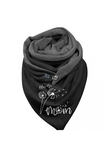 Bols pour femme - Carreaux - En coton bleu - Écharpe dhiver à carreaux - Tartan - Carré - Chaud - Épais pashmina - Pour lhi