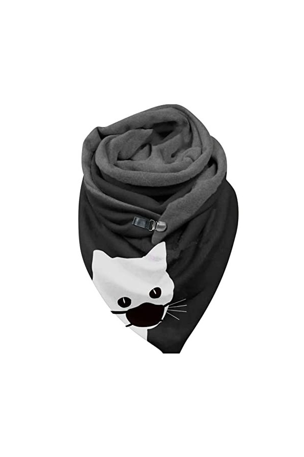 Bols pour femme - Carreaux - En coton bleu - Écharpe dhiver à carreaux - Tartan - Carré - Chaud - Épais pashmina - Pour lhi