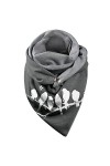 Xiaojiu Femmes Foulard Châle Pour Femmes Chic Scarf Plaid Echarpe Pashmina Bleu Écharpe De Mode Pour Femmes Coton Impression 