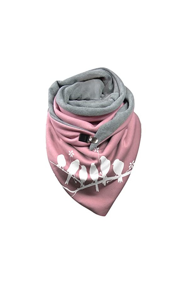 Xiaojiu Femmes Foulard Châle Pour Femmes Chic Scarf Plaid Echarpe Pashmina Bleu Écharpe De Mode Pour Femmes Coton Impression 