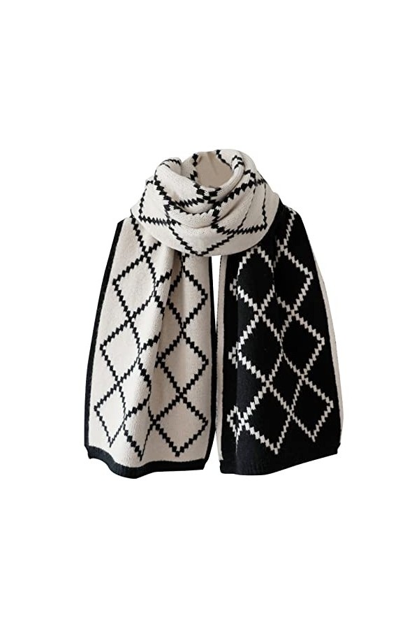 écharpe en tricot femme automne et hiver double face épaissi écharpe chaude écharpe homme écharpe hiver noir pashmina écharpe