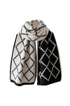 écharpe en tricot femme automne et hiver double face épaissi écharpe chaude écharpe homme écharpe hiver noir pashmina écharpe