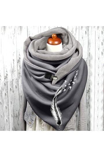 éCharpe Femme Hiver Chic Impression Motif Foulard Châles à Boucle Comfortable Pashmina Cape Hiver Chale Femme Hiver Décontrac