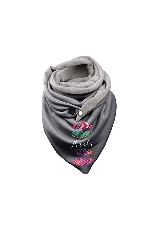 éCharpe Triangle Femme Hiver à, avec Bouton Chaud Triangle Élégant Turban Foulard légère Cachemire Confortable Scarf Châles R