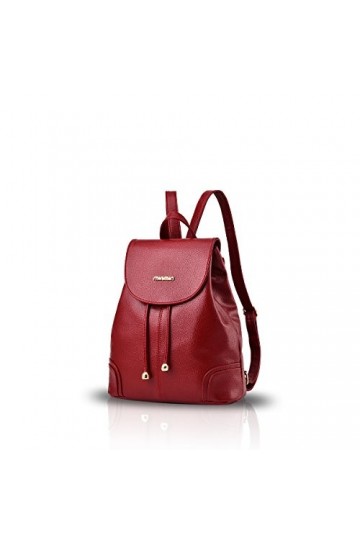 Nicole&Doris épaule New School Girl Voyage sac à dos Daypack Sac en cuir PU Fashion Loisirs rouge