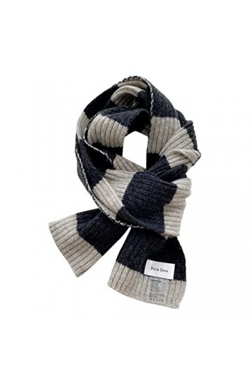 KieTeiiK Écharpe, écharpe rayée longue en tricot pour femme, cache-cou, écharpe légère et décontractée, châles et châles pash