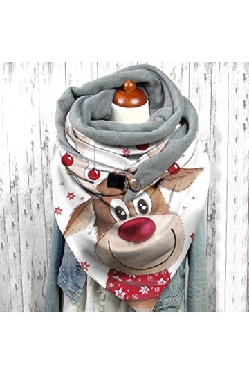 DondPO Écharpe pour femme en coton - Écharpe triangulaire chaude à carreaux Pashmina - Écharpe dhiver carrée épaisse - Noir 