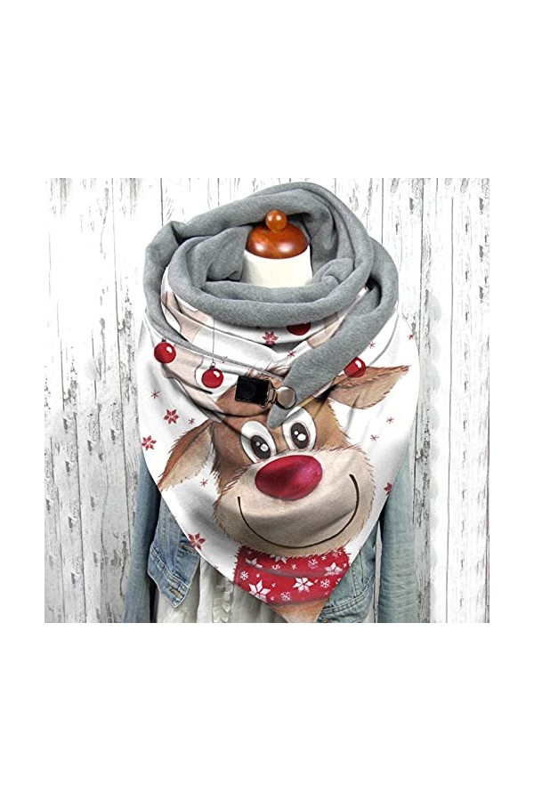 DondPO Écharpe pour femme en coton - Écharpe triangulaire chaude à carreaux Pashmina - Écharpe dhiver carrée épaisse - Noir 