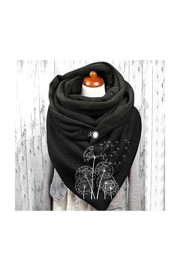 Impression décharpe multi-usages mode châle écharpe femme rétro écharpe femme Faux Polaire Chaud Translucide