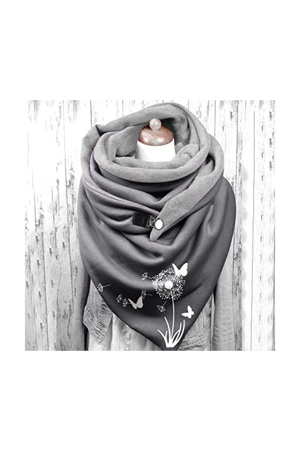 Impression décharpe multi-usages mode châle écharpe femme rétro écharpe femme Faux Polaire Chaud Translucide