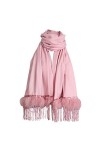 Women Scarves Pashmina Shawls Head Tassels Scarf Solid Color Long Scarf Wrap Scarves Scarf Fashion Faux Solid Color Scarf Bir