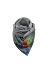 Foulard pour femme - Automne - Carré - Doux - Rouge - Coton - Hiver - Épais - Écharpe dhiver chaude à carreaux en coton - Éc