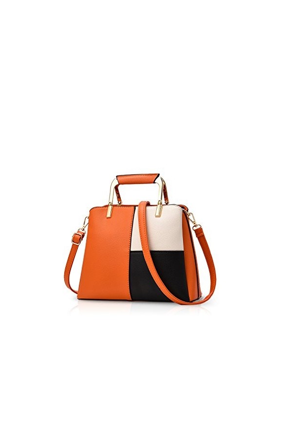 NICOLE&DORIS Femmes Sacs à Bandoulière Simple Sac à Bandoulière Crossbody Messenger Bag Fourre Tout Satchel pour Lady PU Leat