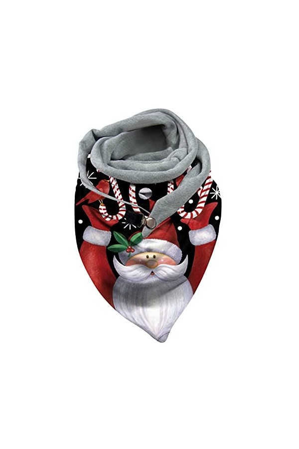 Écharpe dhiver pour femme - En coton chaud - Carré - Pour mariage - Léger - Noir - Écharpe tricotée douce et épaisse - À car