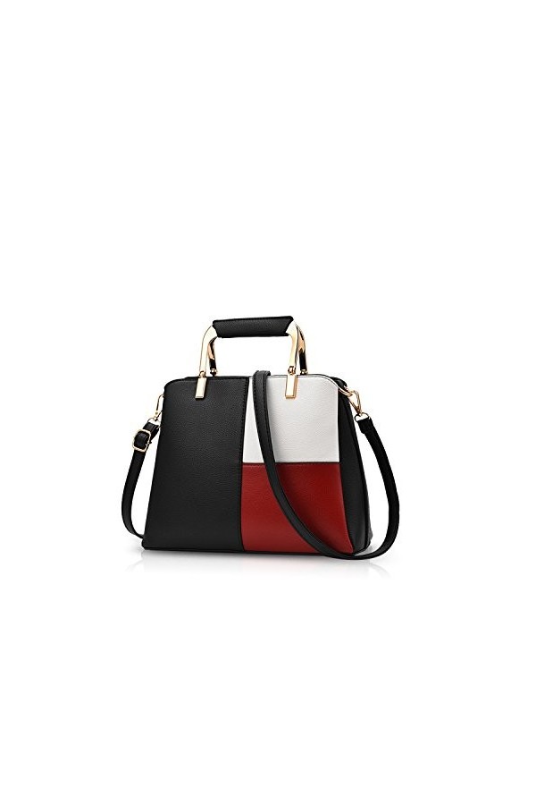 NICOLE&DORIS Femmes Sacs à Bandoulière Simple Sac à Bandoulière Crossbody Messenger Bag Fourre Tout Satchel pour Lady PU Leat