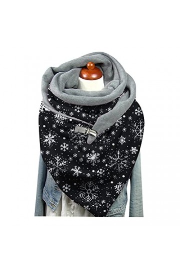 Écharpe De Noël Pour Femme Écharpe Hiver Chaud Cadeau Noël Echarpe Cachemire Noël Imprimé Echarpes Et Foulards Automne Hiver 