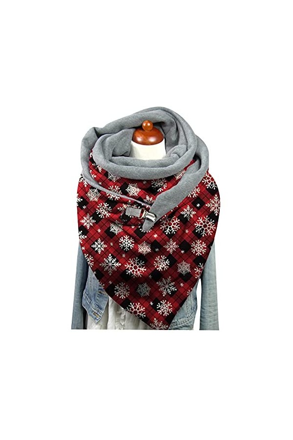 Écharpe De Noël Pour Femme Écharpe Hiver Chaud Cadeau Noël Echarpe Cachemire Noël Imprimé Echarpes Et Foulards Automne Hiver 