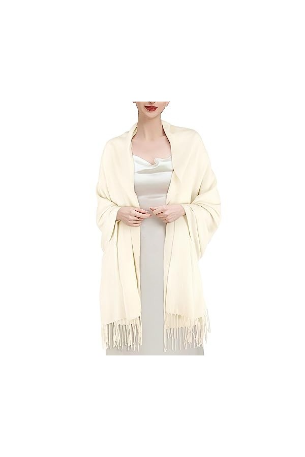 ECOMBOS Écharpes pour femme – Châles et châles pashmina pour robes de soirée, mariage, hiver, étoles chaudes pour femme, Roug