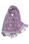 Claudia & Jason Love Heart Écharpe dhiver réversible Pashmina, violet, 180*90 cm