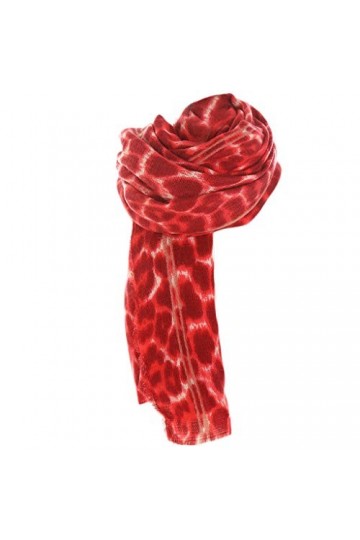 Frotox Écharpe dhiver pashmina surdimensionnée pour femme avec imprimé léopard, Rouge, 200*90cm
