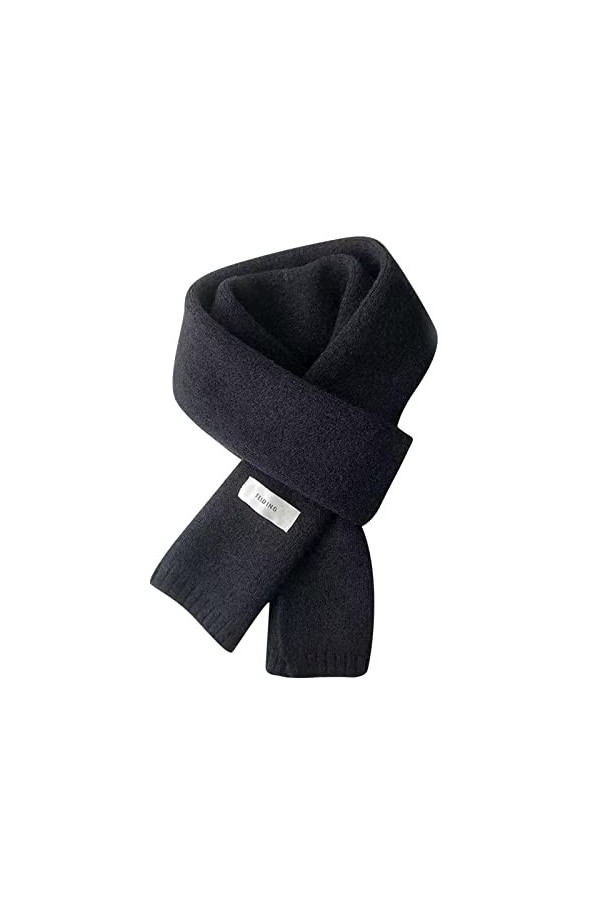 Diexua Cravate Noir Satin Écharpe dhiver pour femmes Feel Pashmina châle enveloppe des écharpes de couverture douces et chau