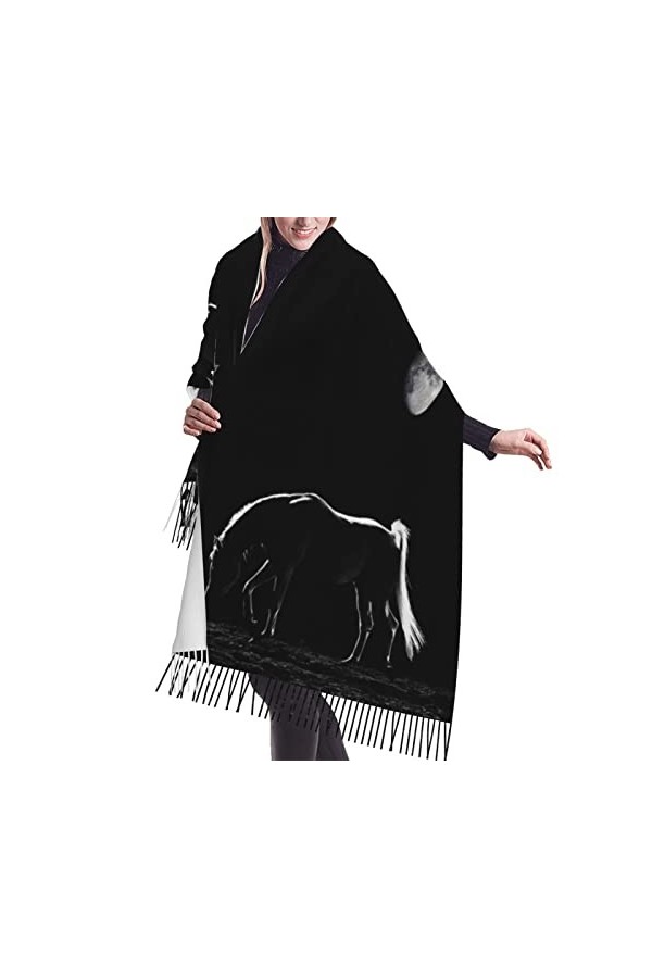 Grande écharpe en pashmina en forme dautruche - Toucher cachemire - Doux et chaud - Cadeau pour homme et femme, Vélos Vélo C