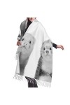 Grande écharpe en forme de dragon chinois - Toucher cachemire - Pashmina - Doux et chaud - Cadeau pour homme et femme, Chihua
