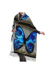 Grande écharpe en forme de dragon chinois - Toucher cachemire - Pashmina - Doux et chaud - Cadeau pour homme et femme, Chihua