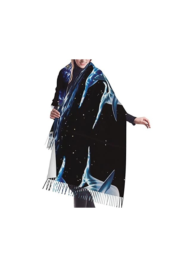 Grande écharpe en forme de cochon mignon - Toucher cachemire - Pashmina - Doux et chaud - Cadeau pour homme et femme, Golden 