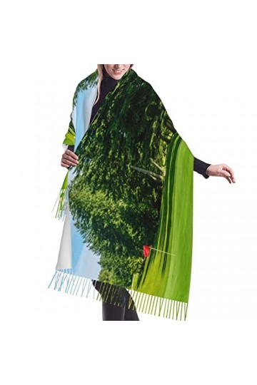 Grande écharpe en pashmina toucher cachemire doux et chaud pour homme et femme, Fond mural en briques industrielles, taille u