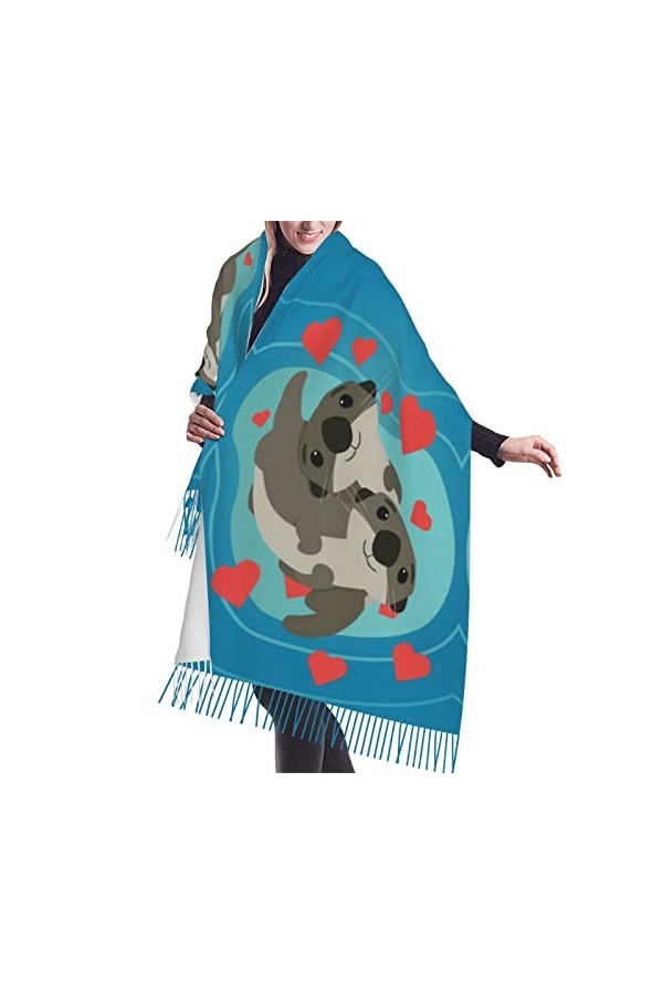 Grande écharpe pashmina en cachemire avec fleurs et papillons, douce et chaude, cadeau pour homme et femme, Modèle de manette