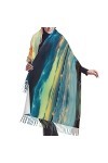 Grande écharpe de baseball Pashmina toucher cachemire doux et chaud - Cadeau pour homme et femme, Sunset Beach, taille unique