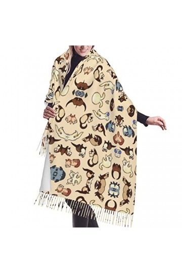 Grande écharpe de baseball Pashmina toucher cachemire doux et chaud - Cadeau pour homme et femme, Furet poilu, taille unique