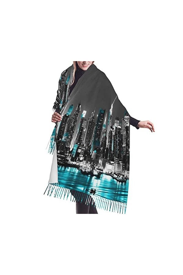 Grande écharpe pashmina au toucher cachemire pour danseuse de ballet - Couverture douce et chaude - Cadeau pour homme et femm