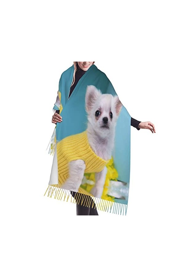 Grande écharpe pashmina au toucher cachemire pour danseuse de ballet - Couverture douce et chaude - Cadeau pour homme et femm