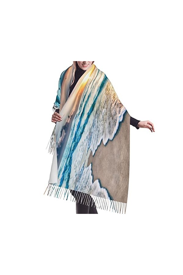 Grande écharpe pashmina toucher cachemire imprimé léopard imprimé léopard rose châle couverture écharpe cadeau homme femme, P