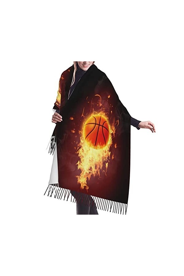 Grande écharpe pashmina motif dauphins galaxie, toucher cachemire, écharpe douce et chaude, cadeau pour homme et femme, Chat 