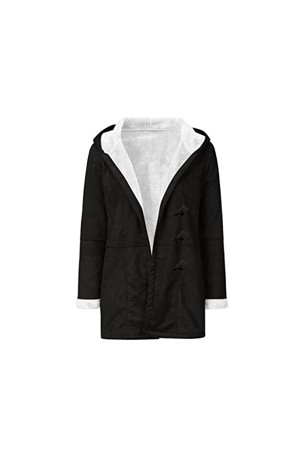 Nidddiv Vestes à capuche en polaire pour femme - Couleur unie - Manteaux dhiver pour femme - Grande taille - Pull à manches 