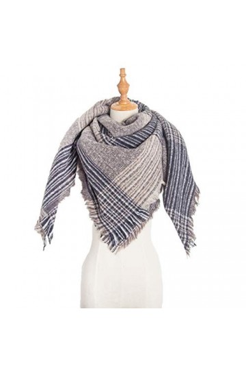 Amorar Femmes&nbsp;écharpe dhiver Foulards XXL écharpe à Carreaux&nbsp; Foulard/étole/écharpe/Pashmina&nbsp;écharpe à Boucles Poncho À Fran