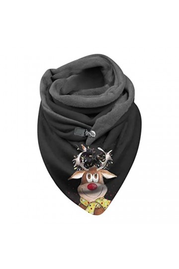 Foulard Femme Hiver Chaud,Chic Élégant Echarpe Triangle Femme Boutonnée Comfortable Pashmina écharpe Hiver Foulard Femme Marq