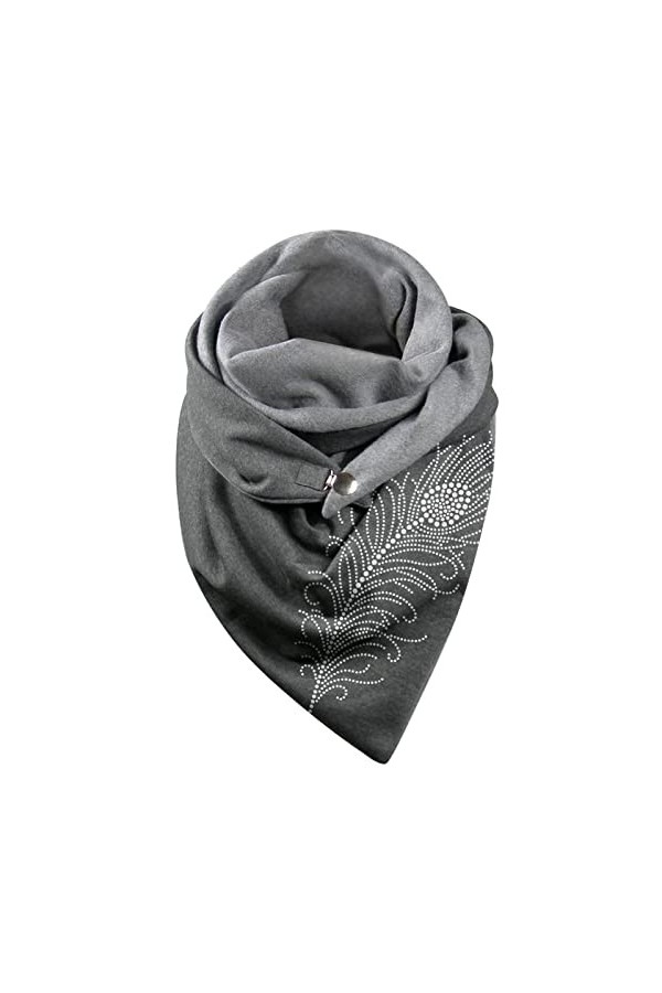 Chic Echarpe Triangle Femme, Cachemire imprimée Longue Fashion éCharpe Pashmina Doux Triangle pour Automne Hiver ÉCharpe Scar