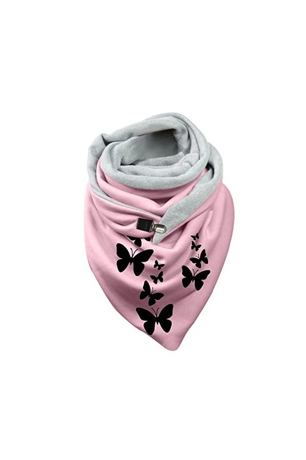 Femme Écharpee Triangle, Élégant Doux imprimée Mode éCharpe Foulards Chaud Triangle Cachemire ÉCharpe Foulard Longue Conforta