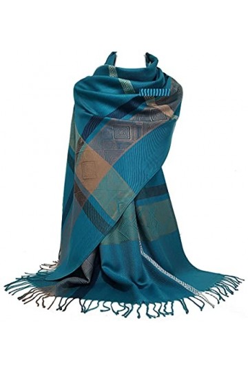 GFM® Bohemian Designs Écharpe style pashmina 2008-Rouge fonce- Pash-2008-GHLL 