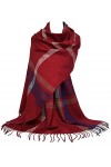 GFM® Bohemian Designs Écharpe style pashmina 2008-Rouge fonce- Pash-2008-GHLL 